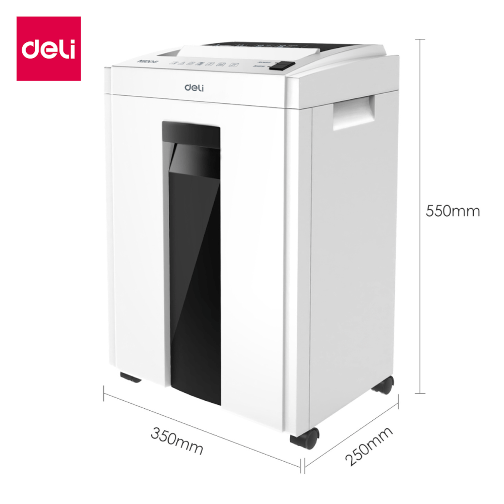 เครื่องทำลายเอกสารอัตโนมัติ 23ลิตร Deli ET053-WH-01 สีขาว